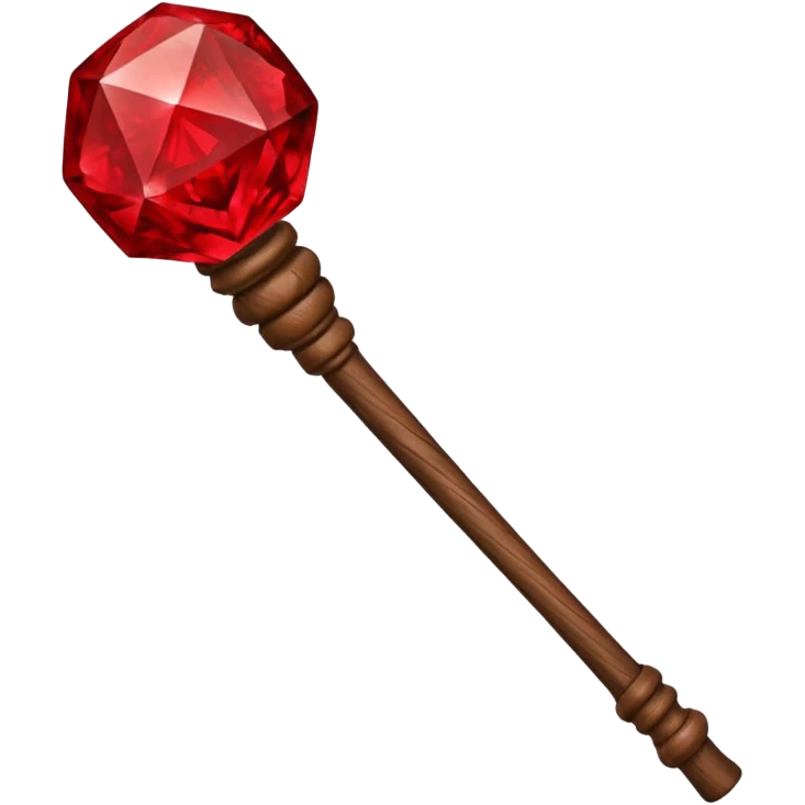 mage cane with red stone emoji