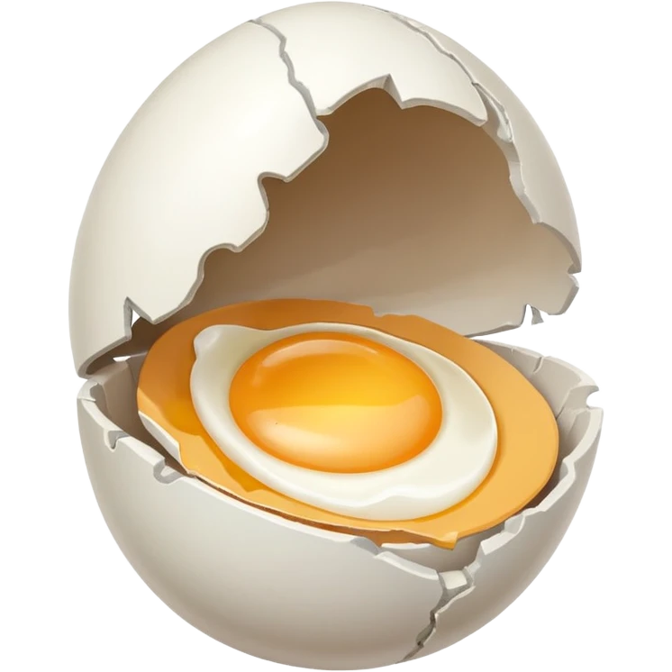 Cracked egg with no yolk emoji