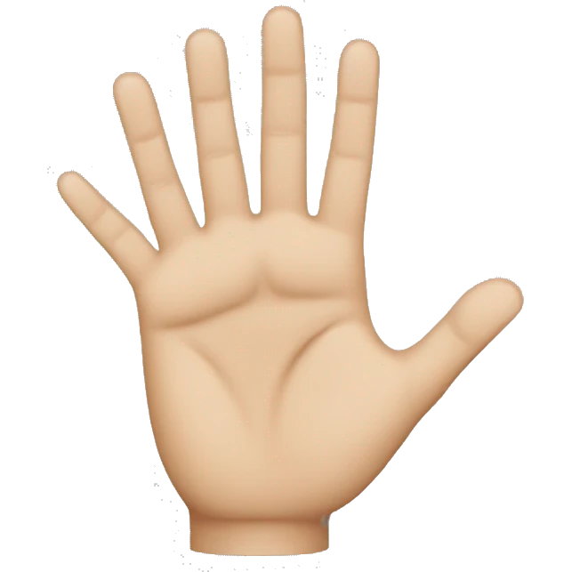 hand with middle and ring fingers glue emoji