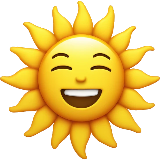 sun with smile emoji