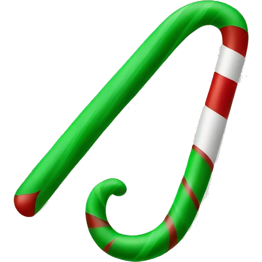 christmas green candy cane emoji