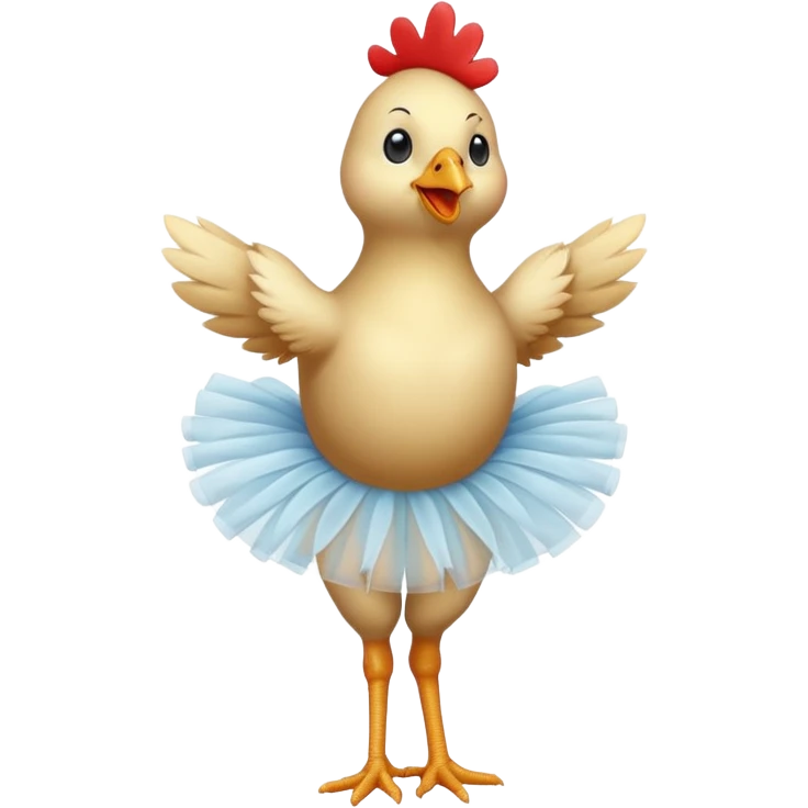A chicken that is doing ballet  emoji
