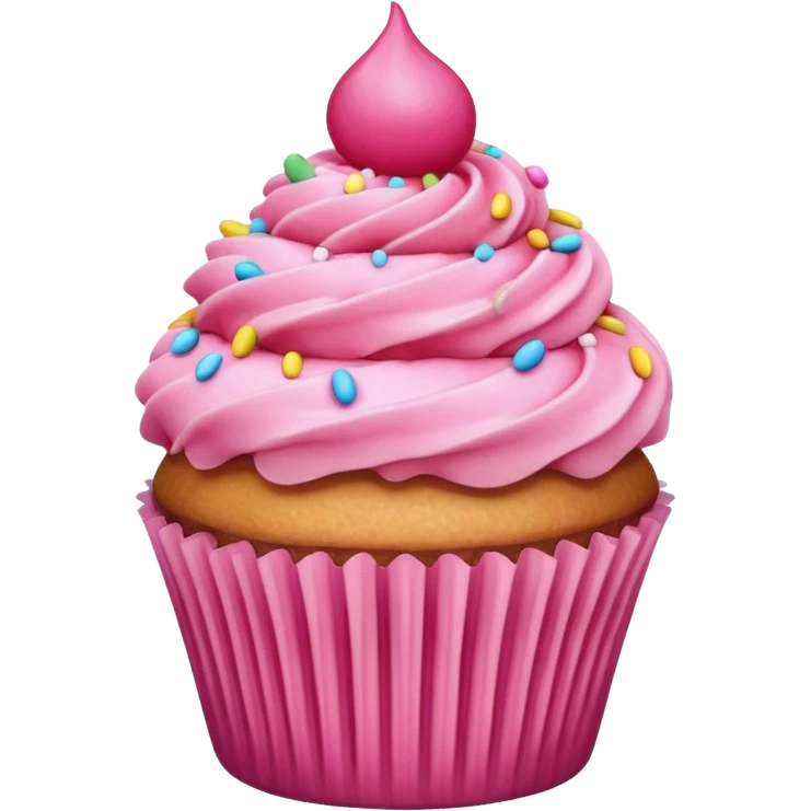 Cupcake with pink icing emoji