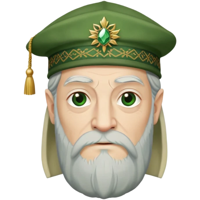 Dumbledore green scotland Tam o'shanter cap with small decorative patterns emoji