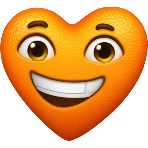 Orange heart emoji