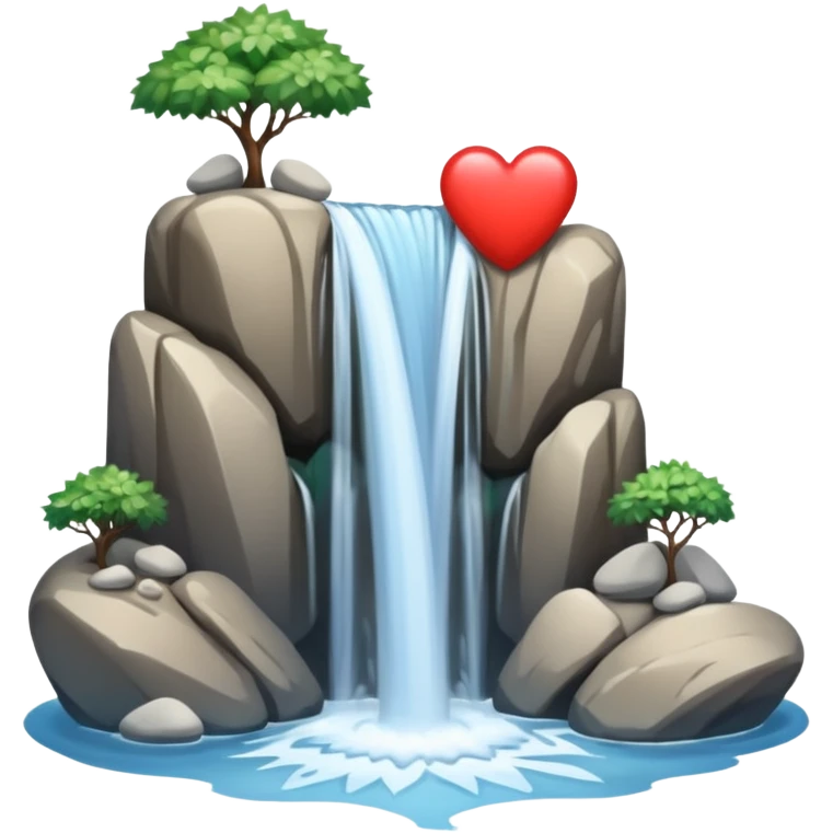 heart shaped - watterfall emoji