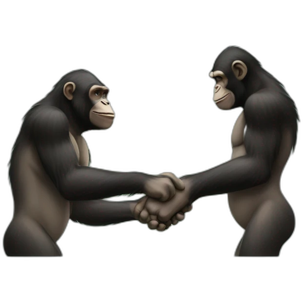 apes shaking hands emoji