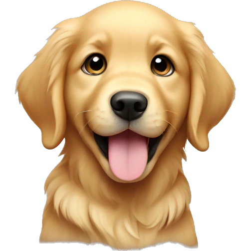 Golden retriever puppy emoji