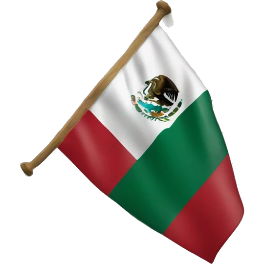 Wall with very small mexican flag on it emoji