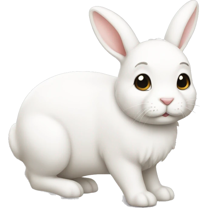 Cute white bunnh emoji
