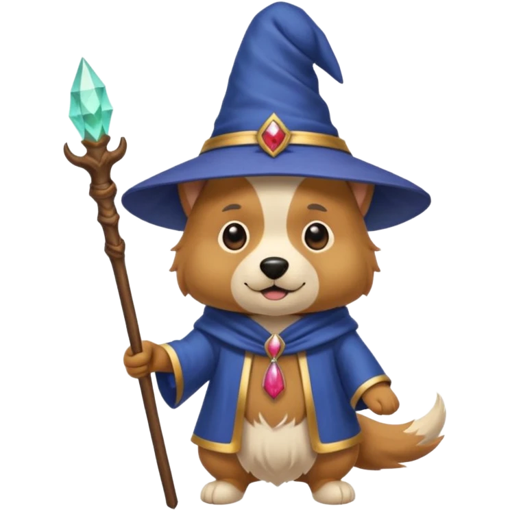 Dog wizard emoji