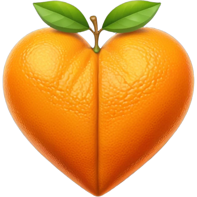 Orange fruit heart emoji