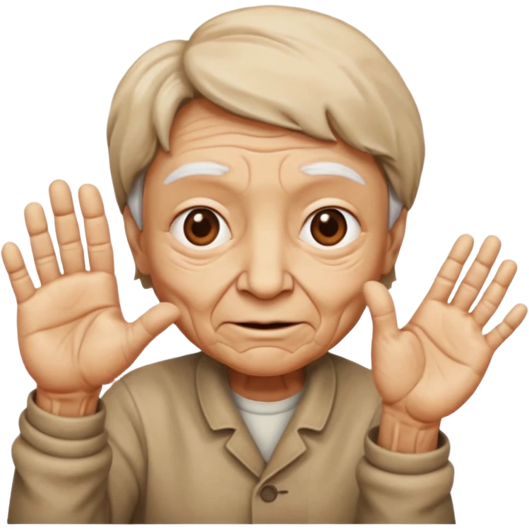 Hii hand + face emoji