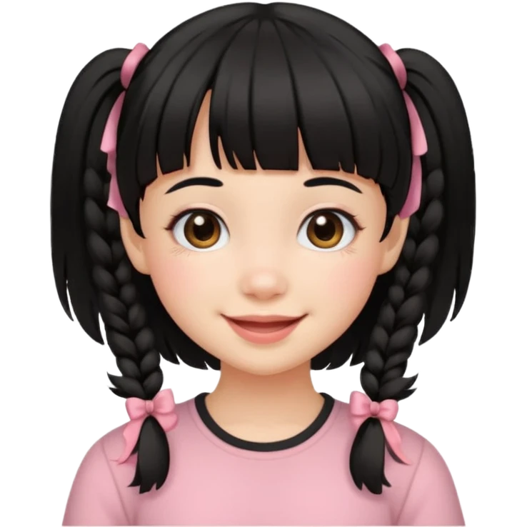 It's a trend setter that gives information about all kinds of skin and beauty, but it's a bit mild with black hair, bangs, and pigtails. It's kind of cute and smiling emoji