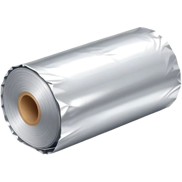 A roll of aluminum foil (papel aluminio) emoji