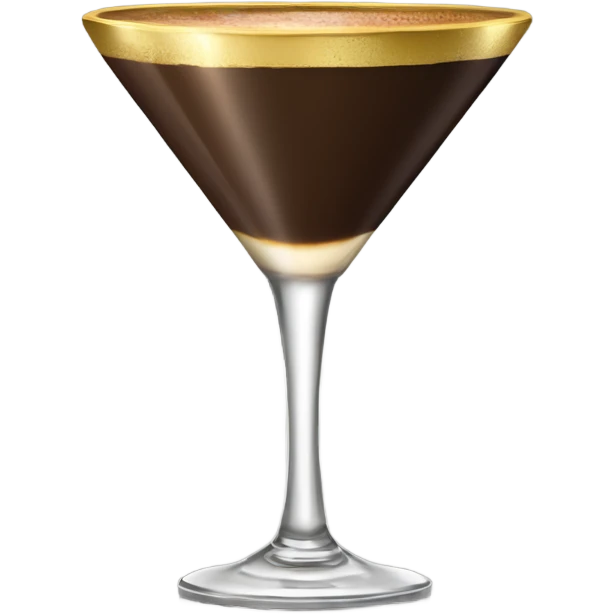 gold rimmed espresso martini glass  emoji