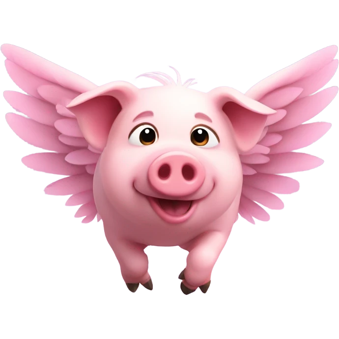 Make a flying pig emoji