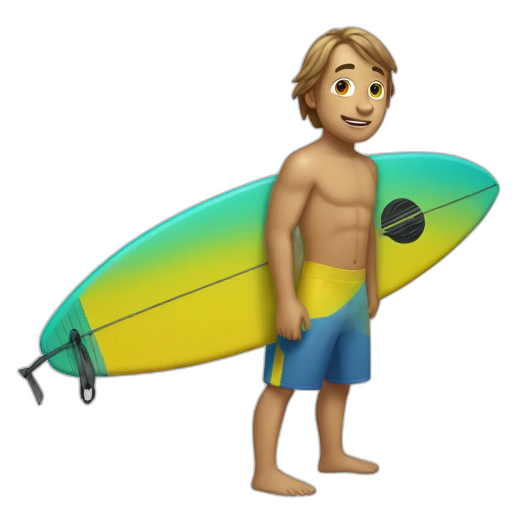 Loro surfista emoji