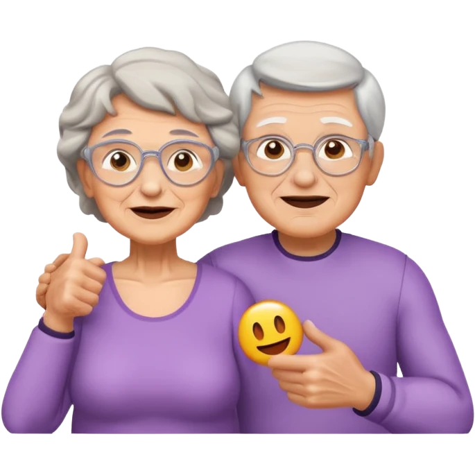 granny with a young pumped up guy emoji iOS 18.1 emoji