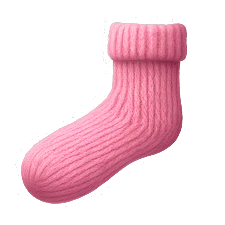 Pink wool sock  emoji