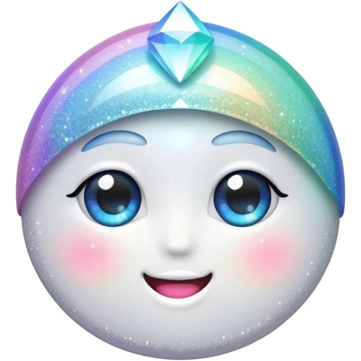 white glory glitter emoji
