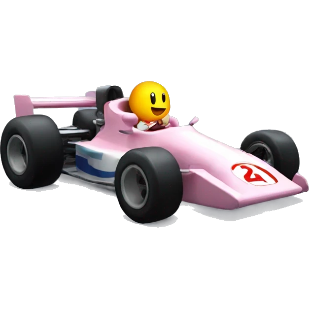 kirby driving f1 car emoji