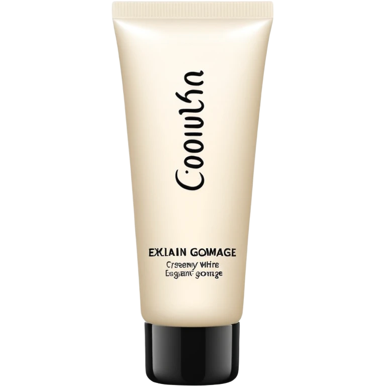 exfoliant/ gommage avec ecriture emoji