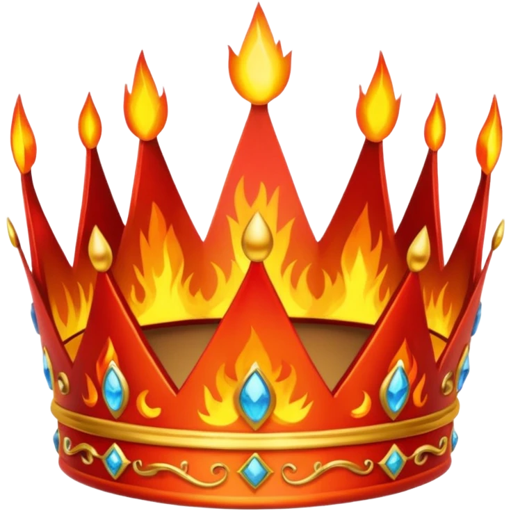 Coroa pegando fogo emoji