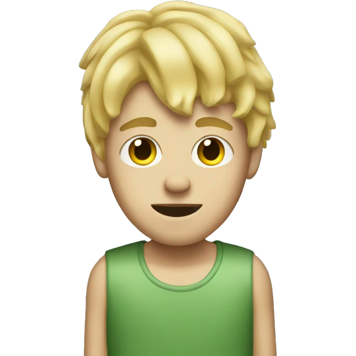 Ugly boy with blonde mullet and acne  emoji