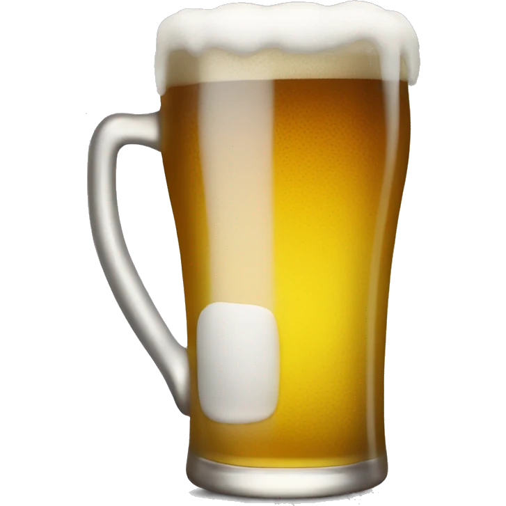 Beer glass half full  emoji