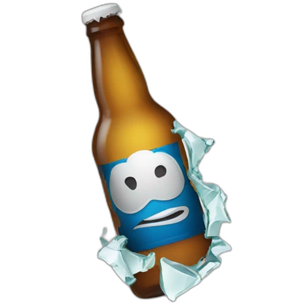 Broken beer bottle emoji