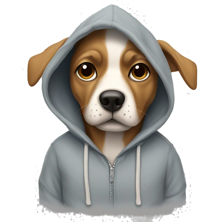 Dog in a hoodie emoji