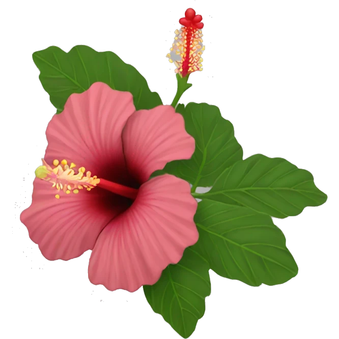 A hibiscus  emoji