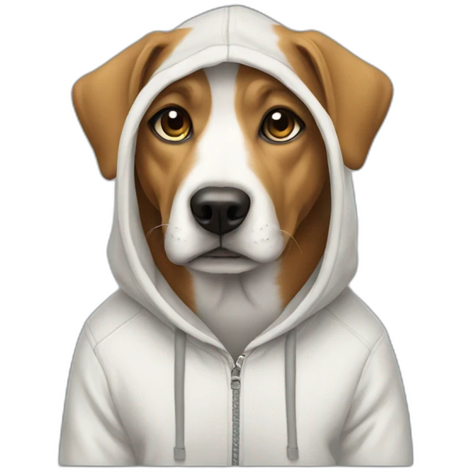 Dog with hoodie emoji