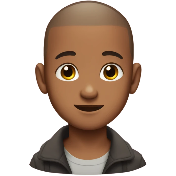 Boy with buzz cut eyes rolling back and blushing  emoji