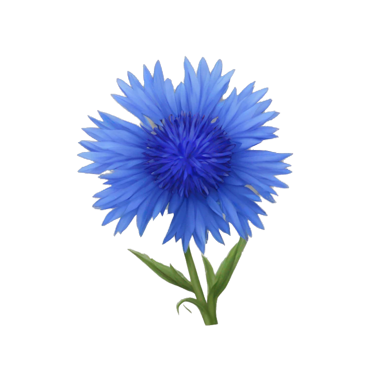 big blue cornflower emoji