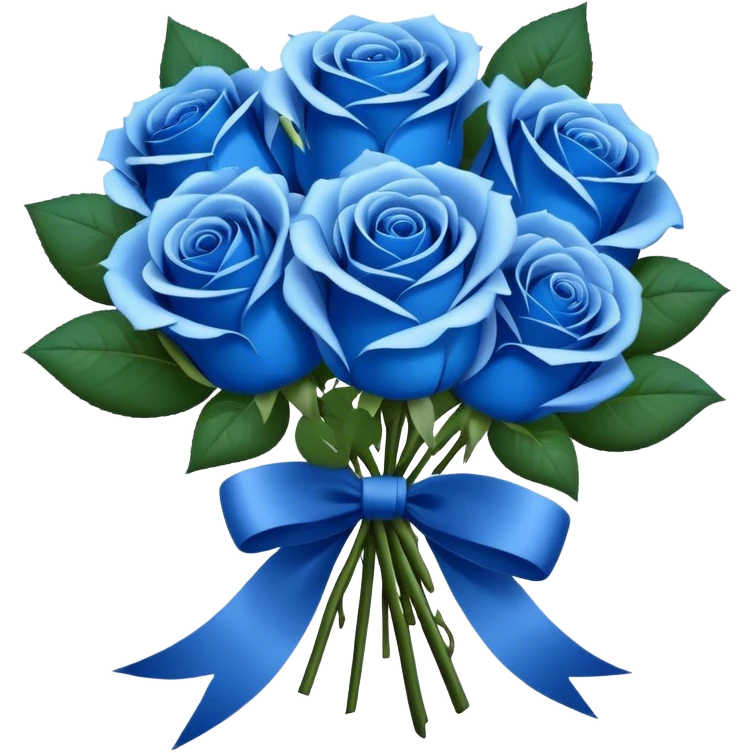 bouquet of blue roses  emoji