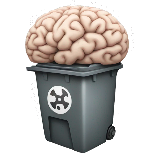 brain in the garbage emoji