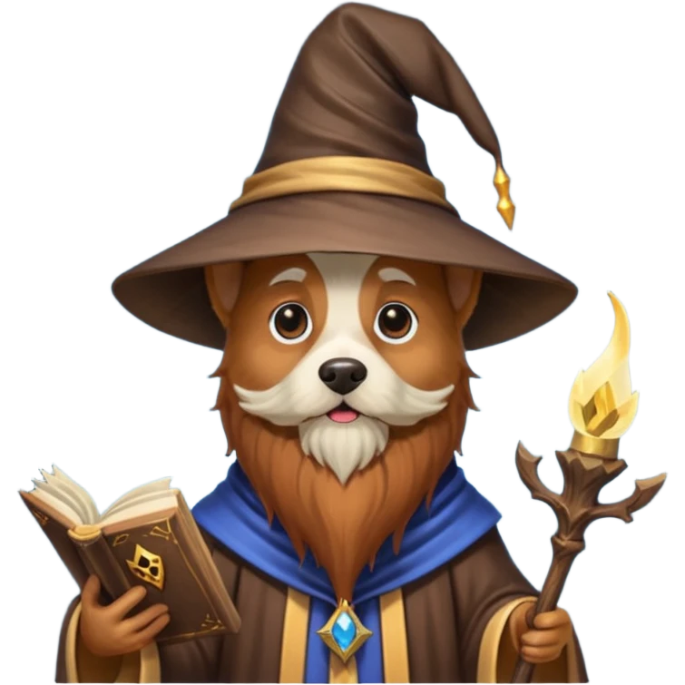 Dog wizard emoji