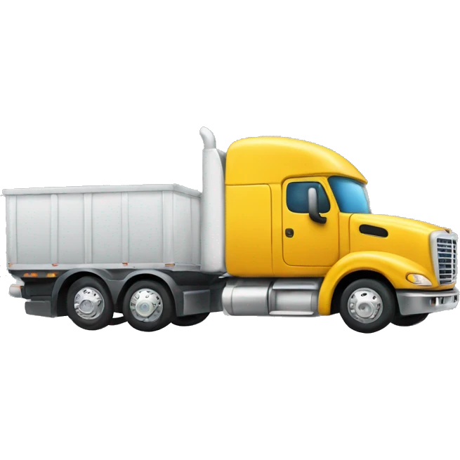 Mustache semi truck emoji