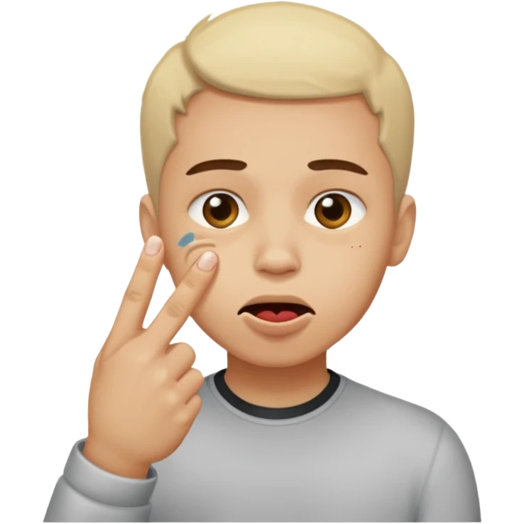 🙎🏻‍♀️ este emoji se tiene que Edgar mordiendo el segundo dedo, el que está a un lado del dedo gordo emoji