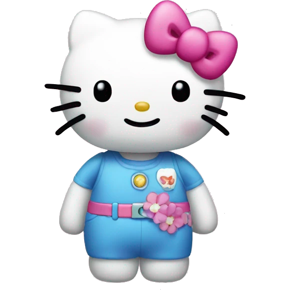 Hello kitty happy emoji