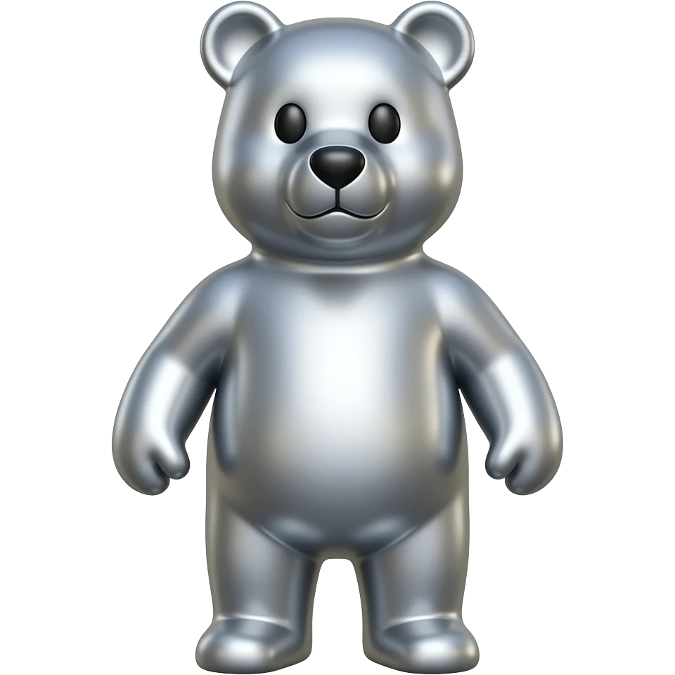 Metallic bear emoji