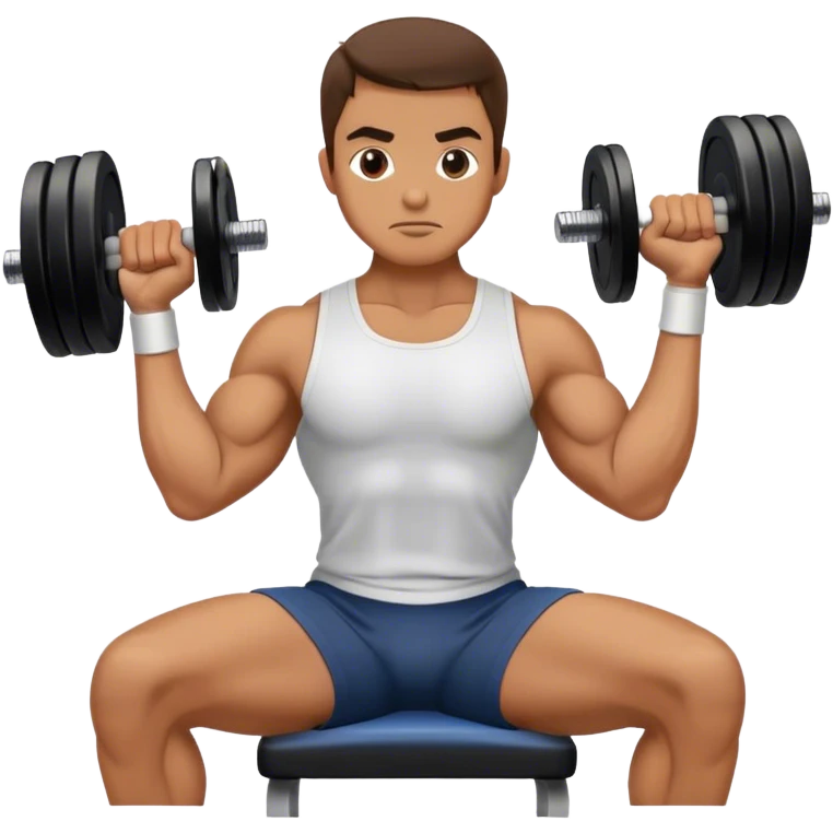 man seated weighted wrist curl emoji