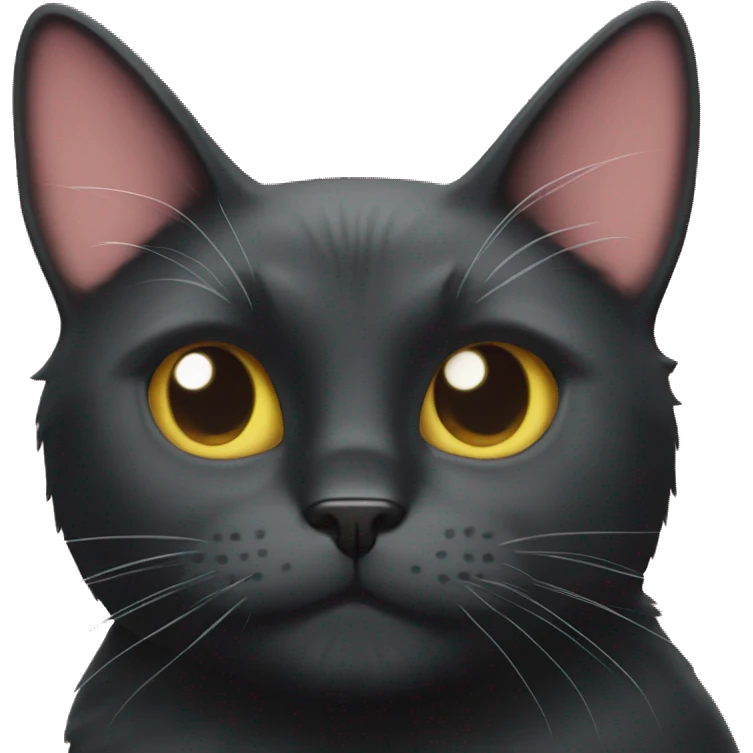 Black cat with pew pew  emoji