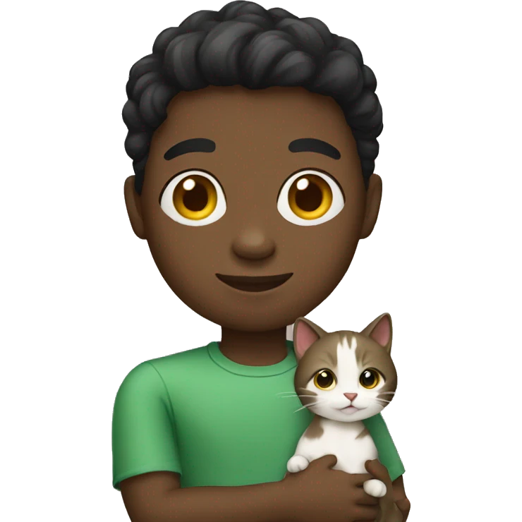 nigerian boy holding cat emoji