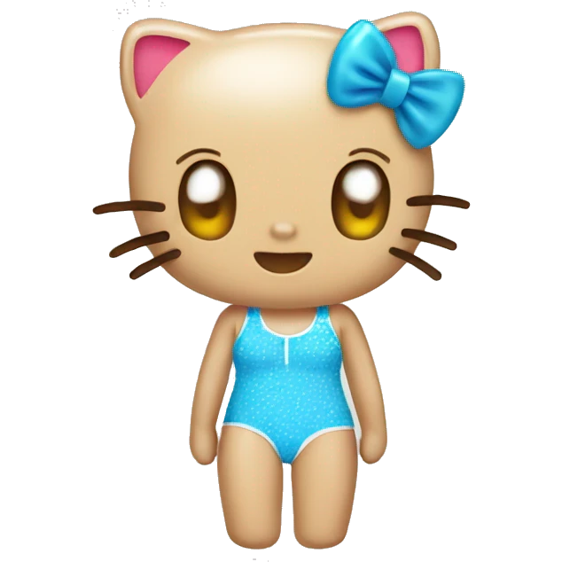 Hello kitty with swimsuit  emoji