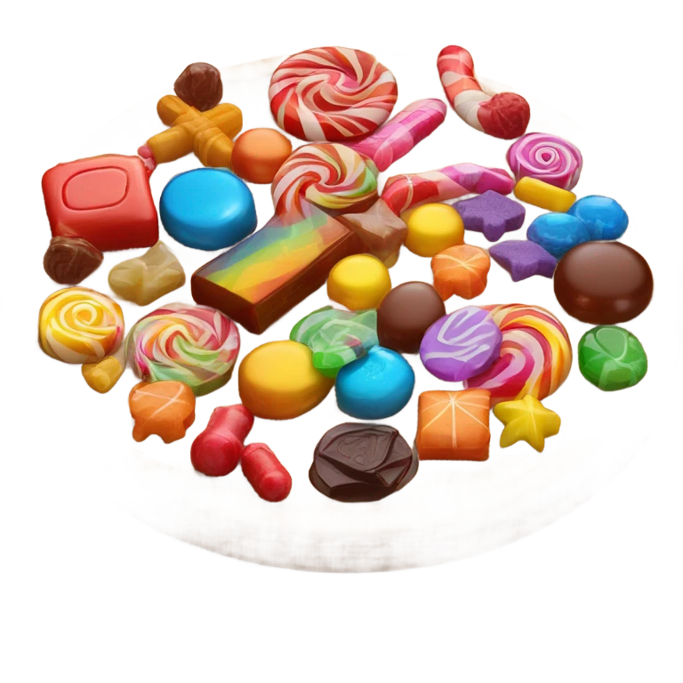 Candy Charcuterie board on a wooden platter  emoji