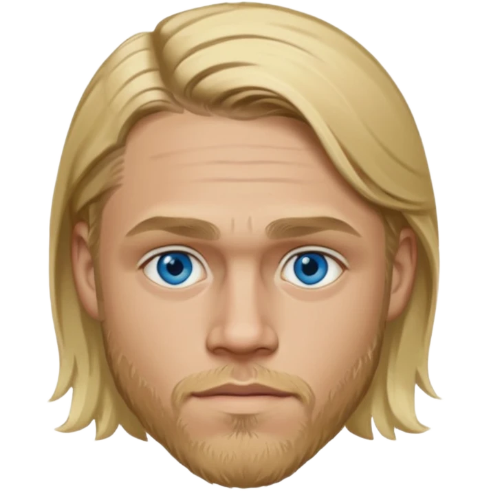 Charlie Hunnam with blue eyes, blonde hair emoji