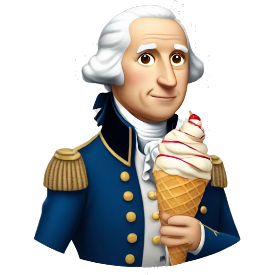 george washington eating ice cream emoji